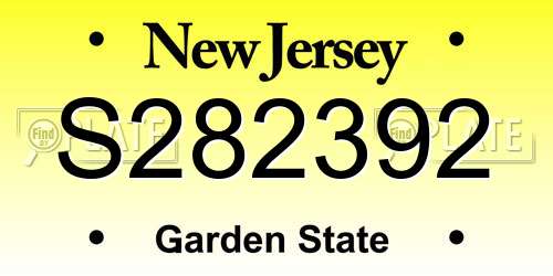 S282392 New Jersey License Plate