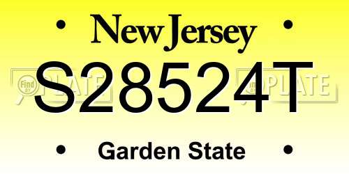S28524T New Jersey License Plate