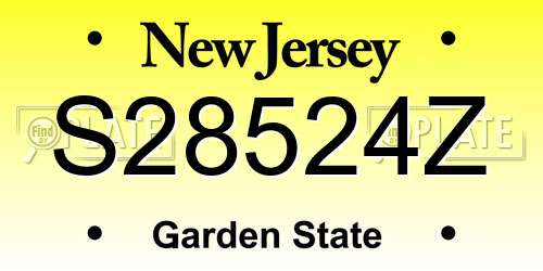 S28524Z New Jersey License Plate