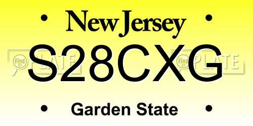 S28CXG New Jersey License Plate