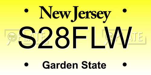 S28FLW New Jersey License Plate