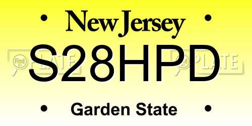 S28HPD New Jersey License Plate