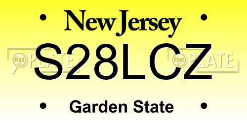 S28LCZ New Jersey License Plate