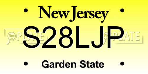 S28LJP New Jersey License Plate