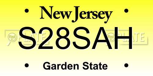 S28SAH New Jersey License Plate