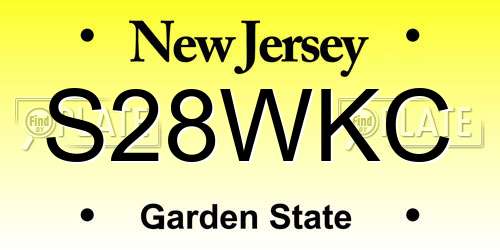 S28WKC New Jersey License Plate