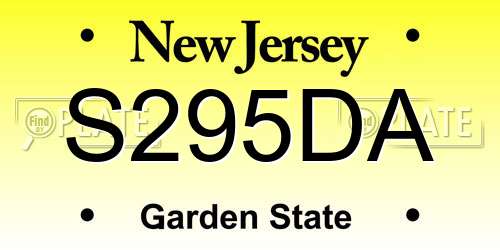 S295DA New Jersey License Plate