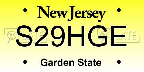 S29HGE New Jersey License Plate