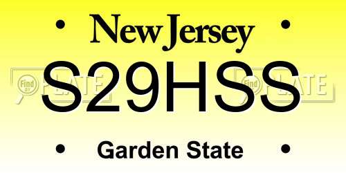 S29HSS New Jersey License Plate
