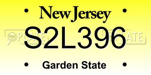 S2L396 New Jersey License Plate