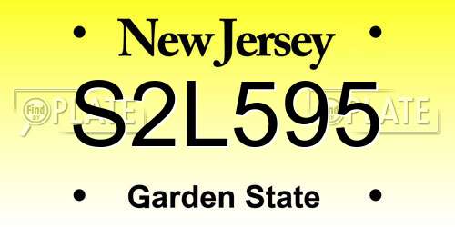 S2L595 New Jersey License Plate