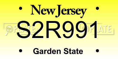 S2R991 New Jersey License Plate