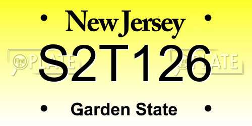 S2T126 New Jersey License Plate
