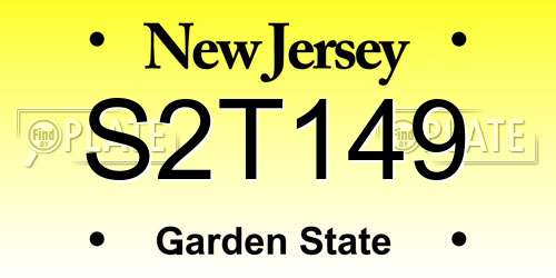 S2T149 New Jersey License Plate
