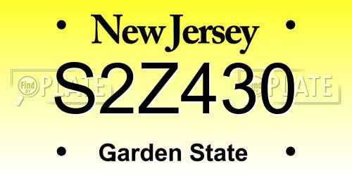S2Z430 New Jersey License Plate