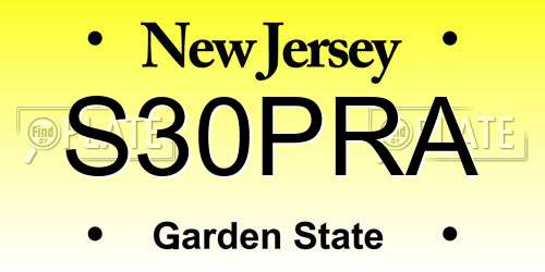 S30PRA New Jersey License Plate