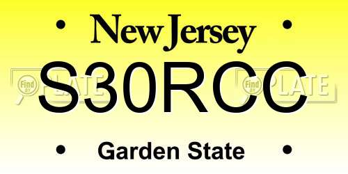 S30RCC New Jersey License Plate