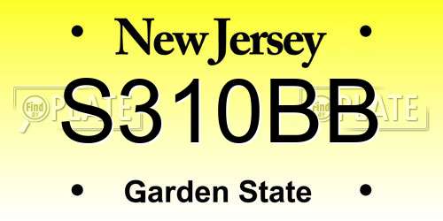 S310BB New Jersey License Plate