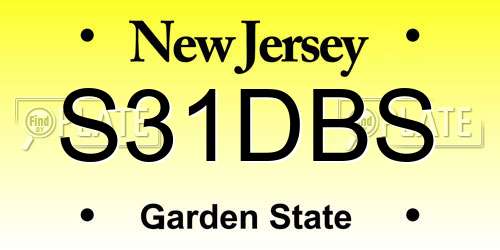 S31DBS New Jersey License Plate
