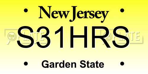 S31HRS New Jersey License Plate