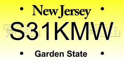 S31KMW New Jersey License Plate