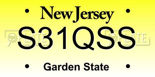 S31QSS New Jersey License Plate