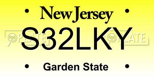 S32LKY New Jersey License Plate