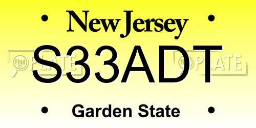 S33ADT New Jersey License Plate