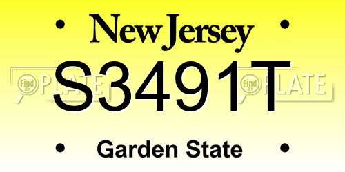 S3491T New Jersey License Plate