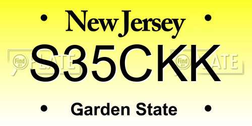 S35CKK New Jersey License Plate