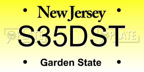S35DST New Jersey License Plate