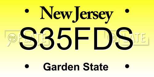 S35FDS New Jersey License Plate