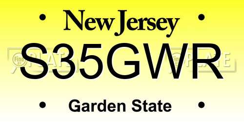 S35GWR New Jersey License Plate