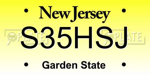 S35HSJ New Jersey License Plate