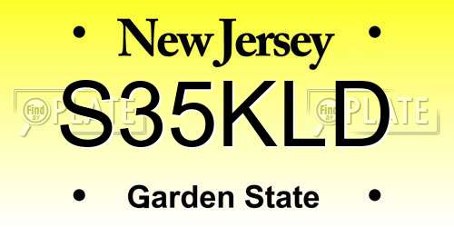S35KLD New Jersey License Plate