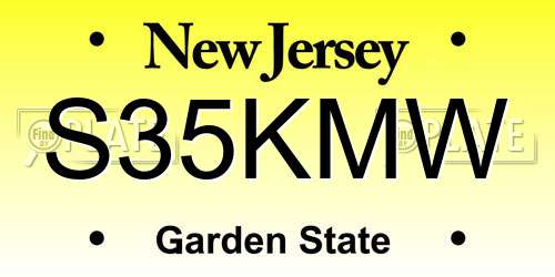 S35KMW New Jersey License Plate