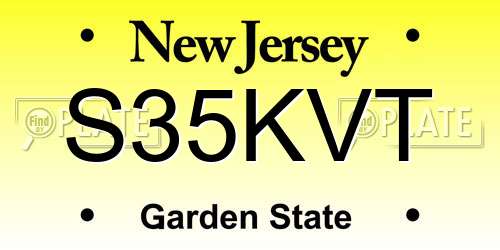 S35KVT New Jersey License Plate