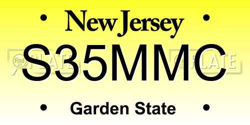 S35MMC New Jersey License Plate