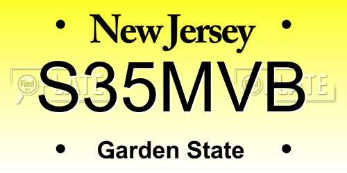 S35MVB New Jersey License Plate