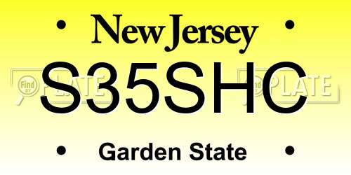 S35SHC New Jersey License Plate