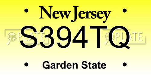 S394TQ New Jersey License Plate