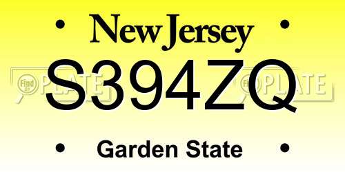 S394ZQ New Jersey License Plate