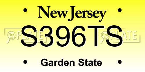S396TS New Jersey License Plate