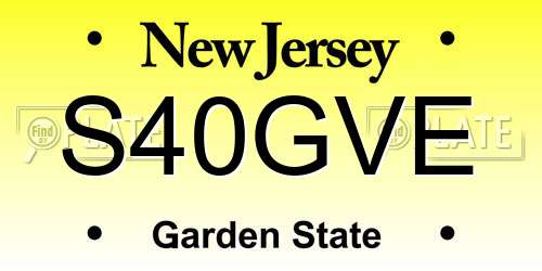 S40GVE New Jersey License Plate
