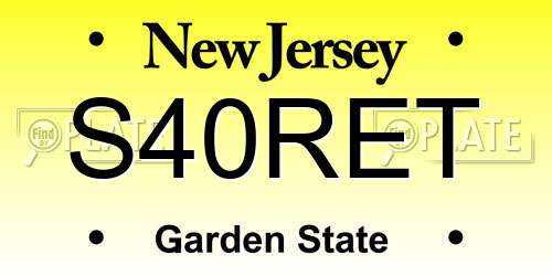 S40RET New Jersey License Plate