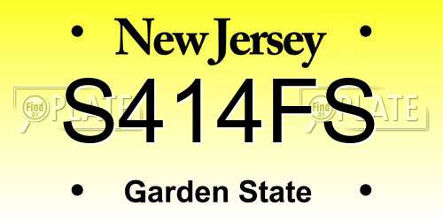 S414FS New Jersey License Plate