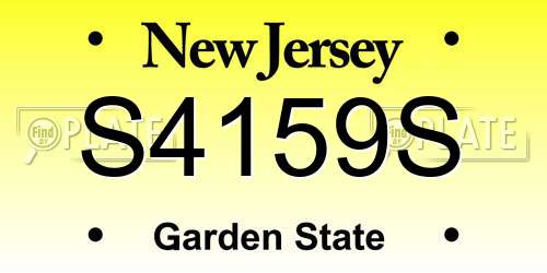 S4159S New Jersey License Plate