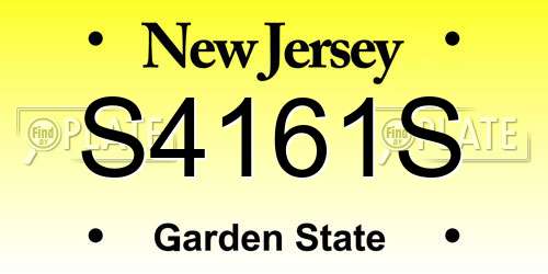 S4161S New Jersey License Plate