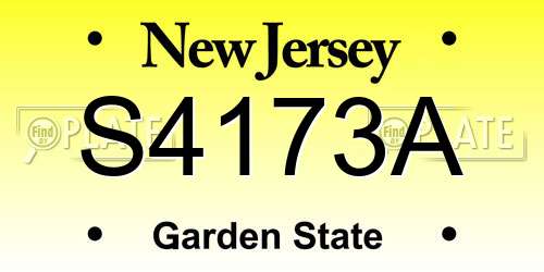 S4173A New Jersey License Plate