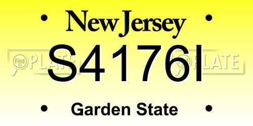 S4176I New Jersey License Plate